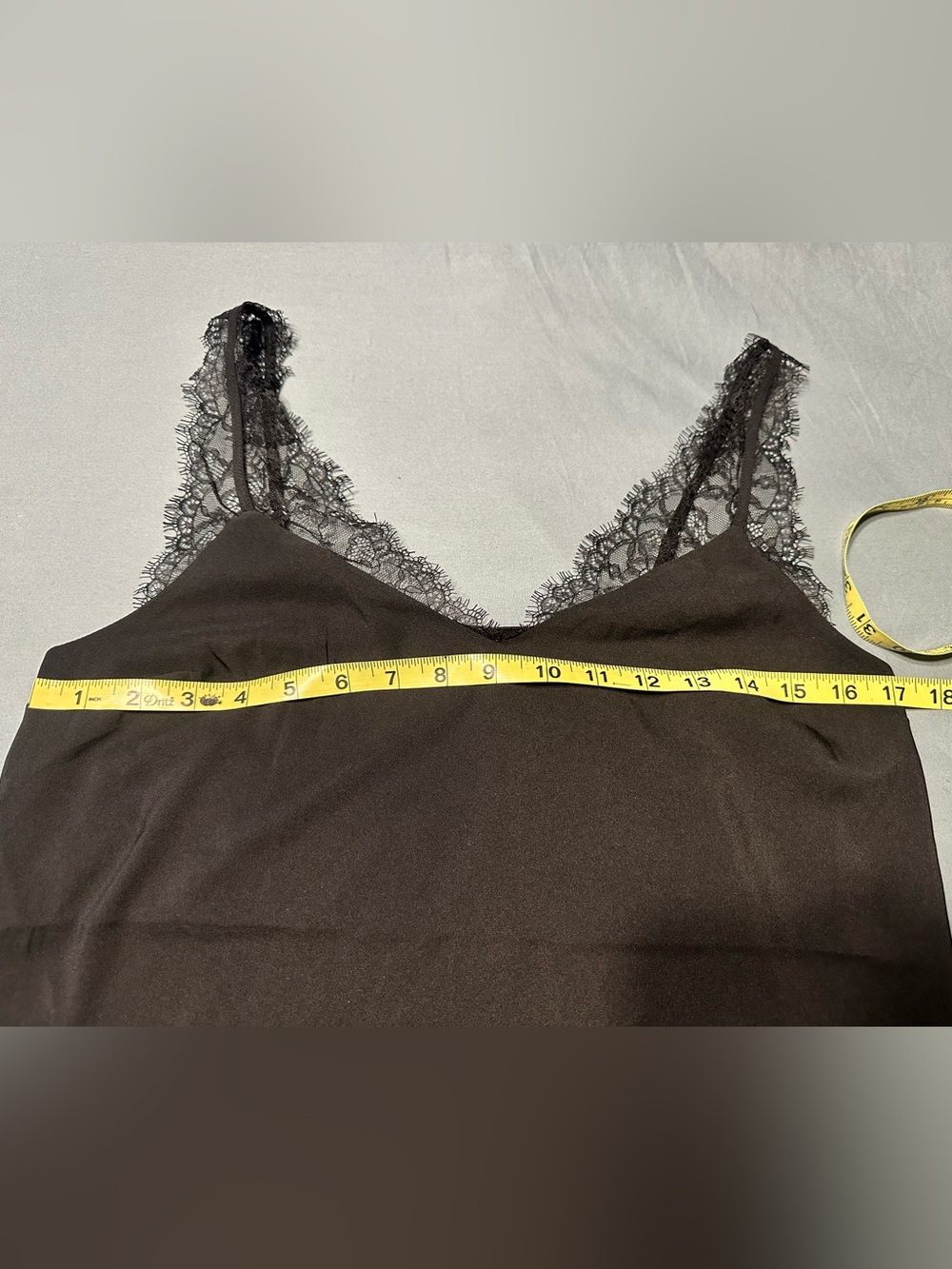 Express Black Satin-Look Camisole with Lace Small - Picture 5 of 5